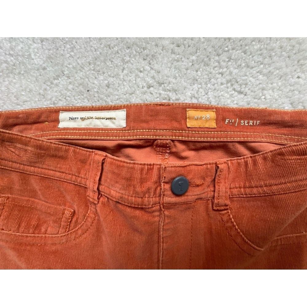 Anthropologie Pilcro Brown High Rise Skinny Corduroy Pants Size 28 - Picture 5 of 10